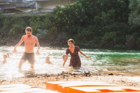 The Big Jump! Participants take the plunge in celebration of river protection and solidarity.